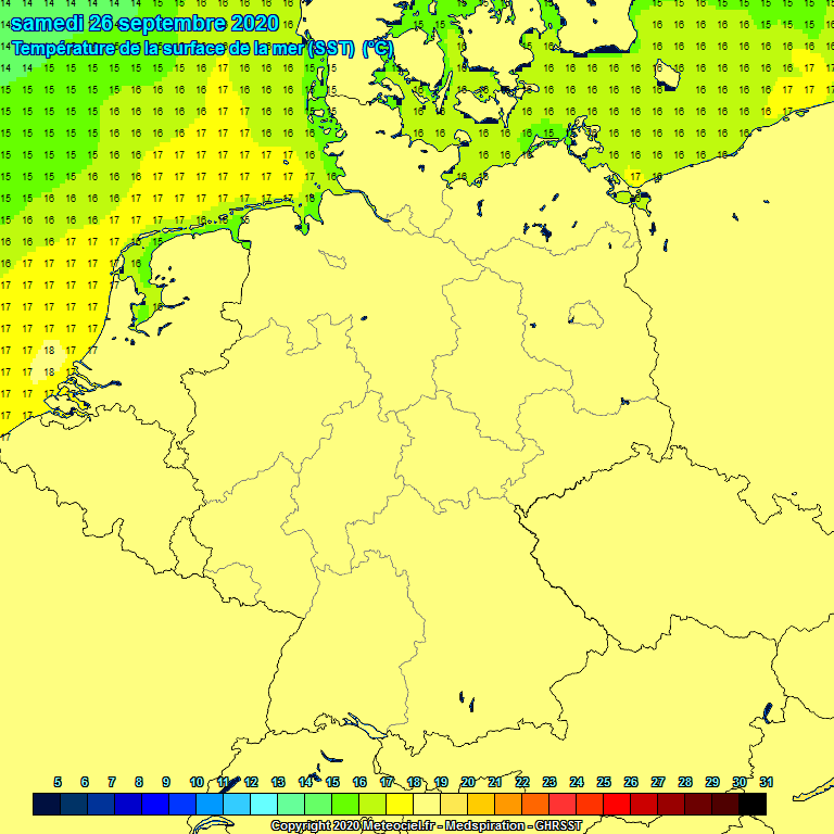 Temprature de la mer  la surface (SST)